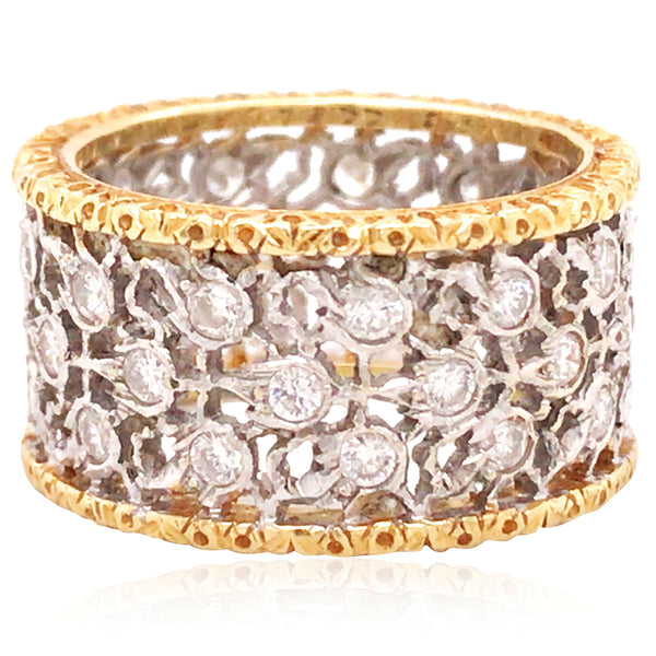 Buccellati, Diamond Gold Band Ring