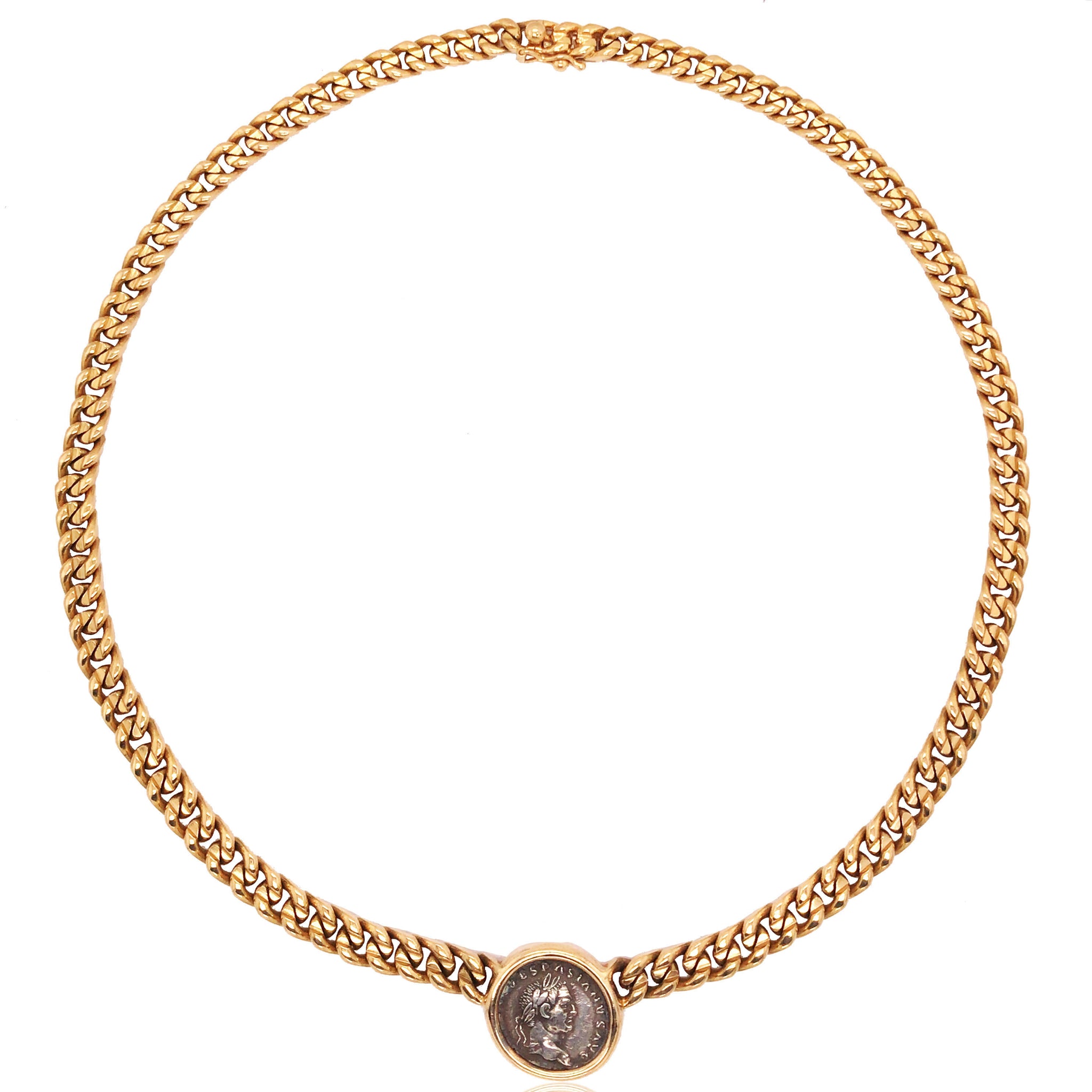 Bvlgari, 18K Gold Ancient Coin Necklace